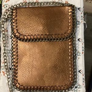 Bronze color crossbody bag